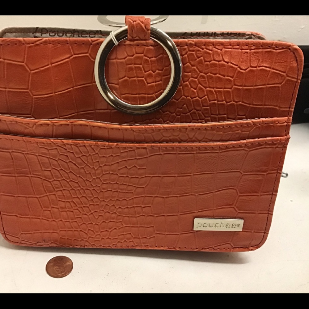 Pouches women’s orange clutch